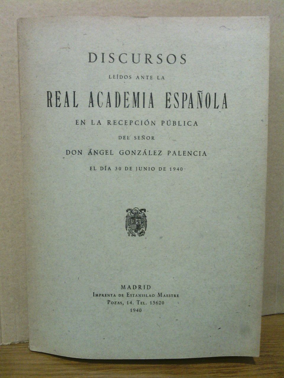 GONZALEZ PALENCIA, Angel - Un personaje tpico del humanismo sevillano es PEDRO DE MEDINA [1493].....(Disc. de ingreso en la R. A. Espaola. CONTESTA: Miguel Artigas y Ferrando)