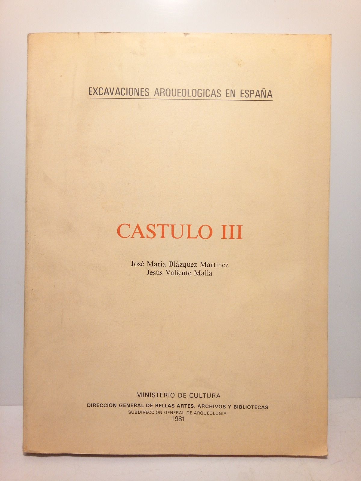 BLAZQUEZ MARTINEZ, Jos Mara y Jess Valiente Malla - Castulo III