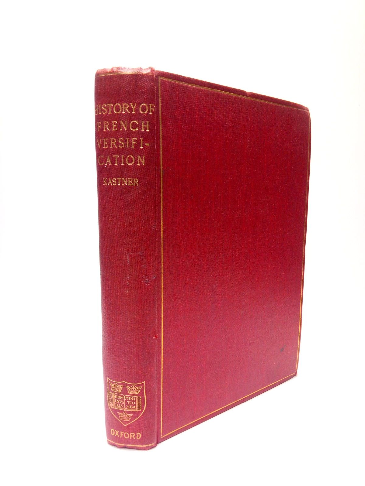 KASTNER, L. E. - A History of French Versification