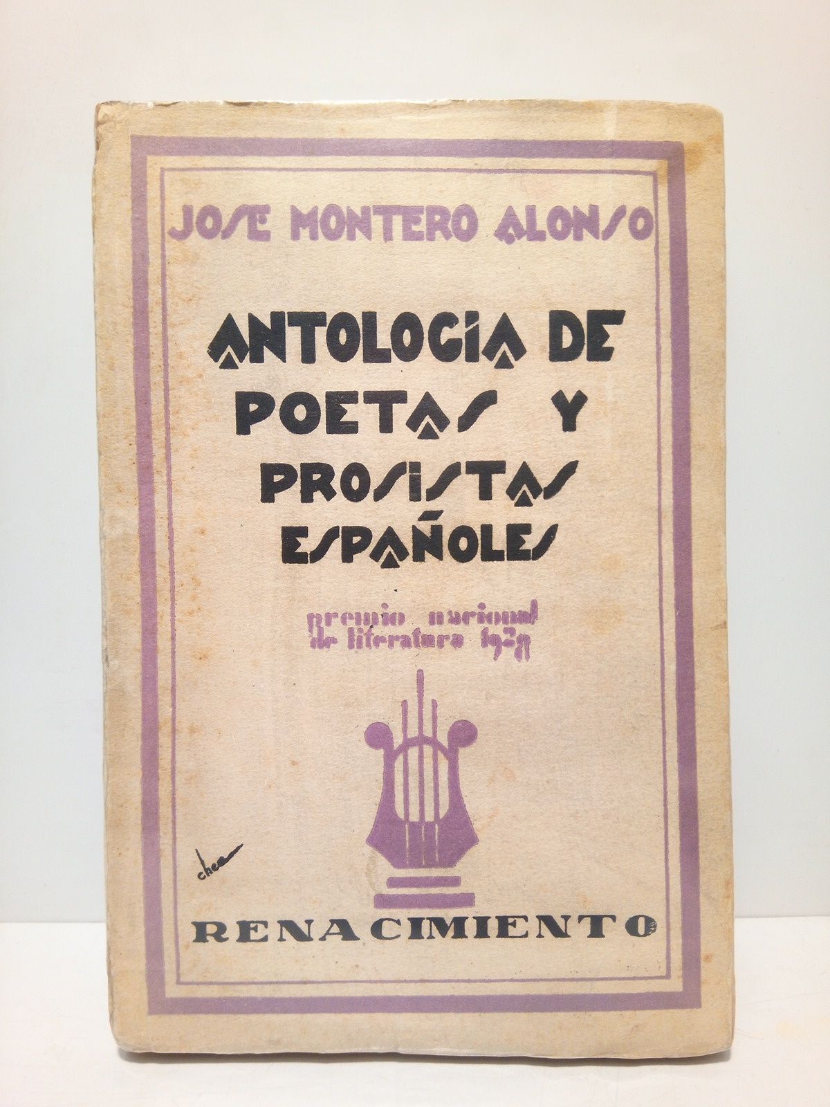 MONTERO ALONSO, Jos - Antologa de poetas y prosistas espaoles (Premio Nacional de Literatura, 1928)