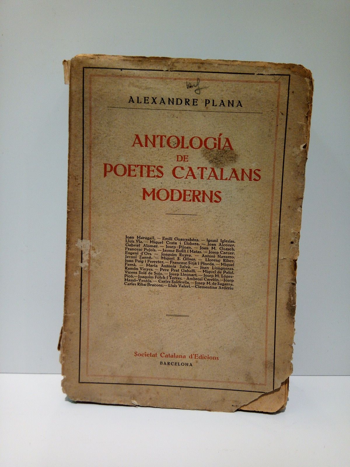 PLANA, Alexandre - Antologa de poetes catalans modernes