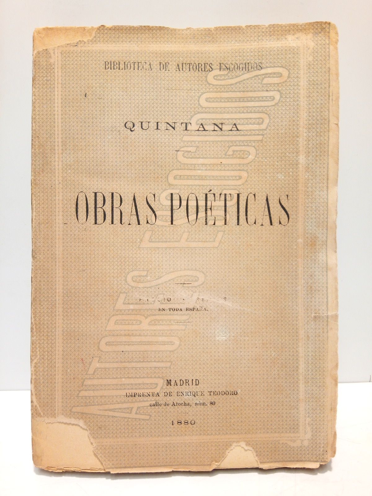 QUINTANA (Manuel Jos Quintana) - Obras poticas