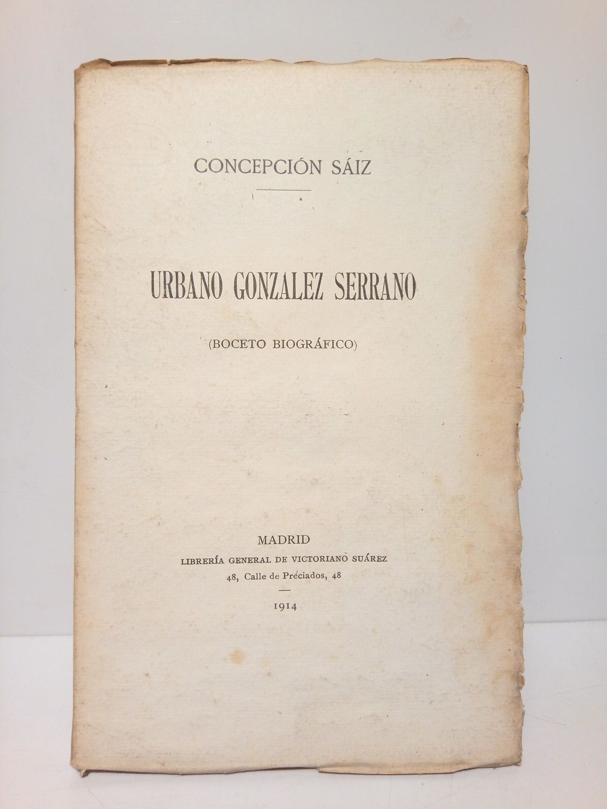 SAIZ, Concepcin - Urbano Gonzlez Serrano (Boceto biogrfico)