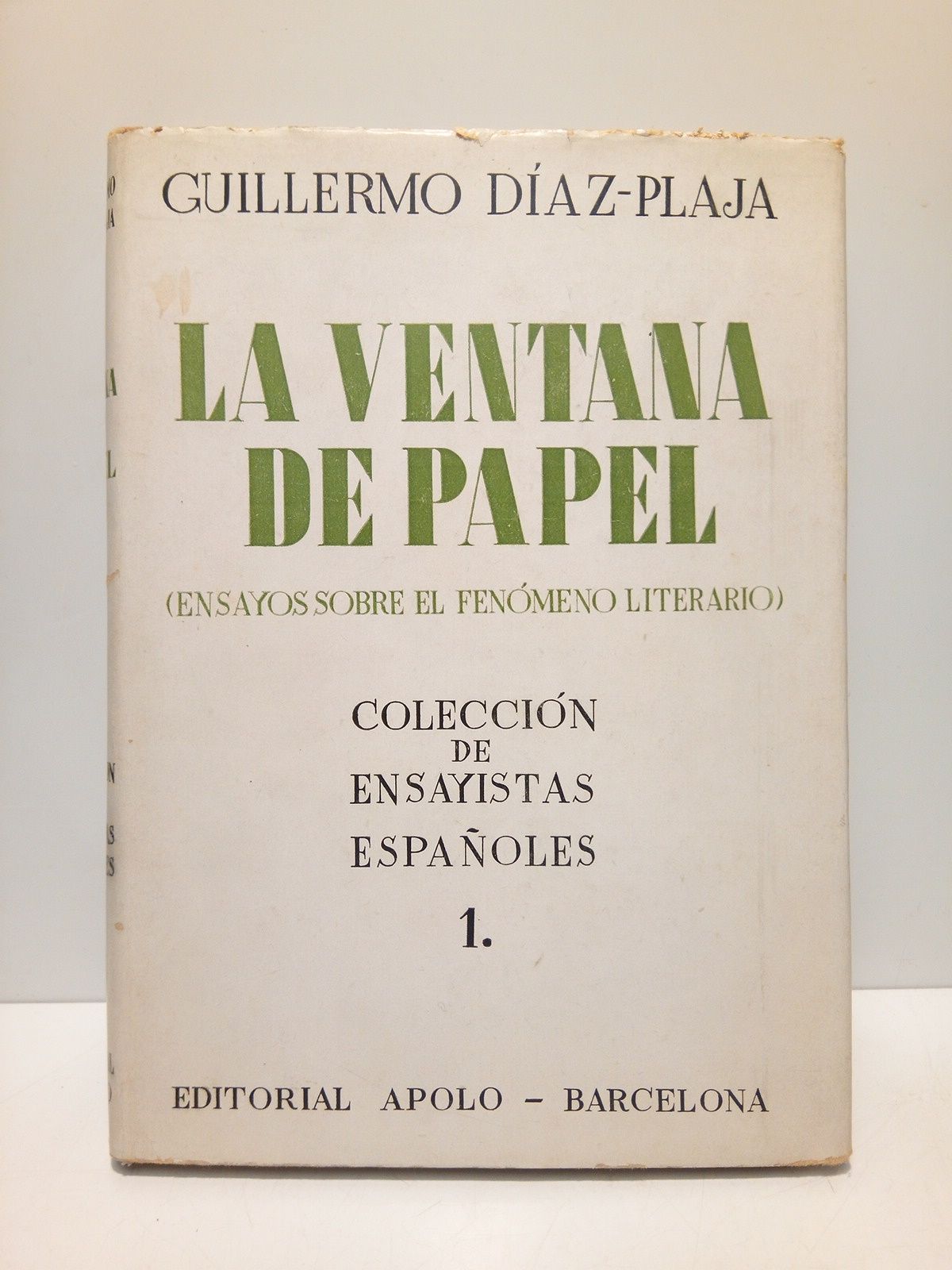 DIAZ-PLAJA, Guillermo - La ventana de papel: Ensayos sobre el fenmeno literario