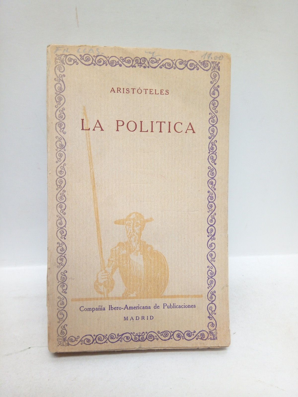 ARISTOTELES - La Poltica /  Traduc. de Pedro Simn Abril