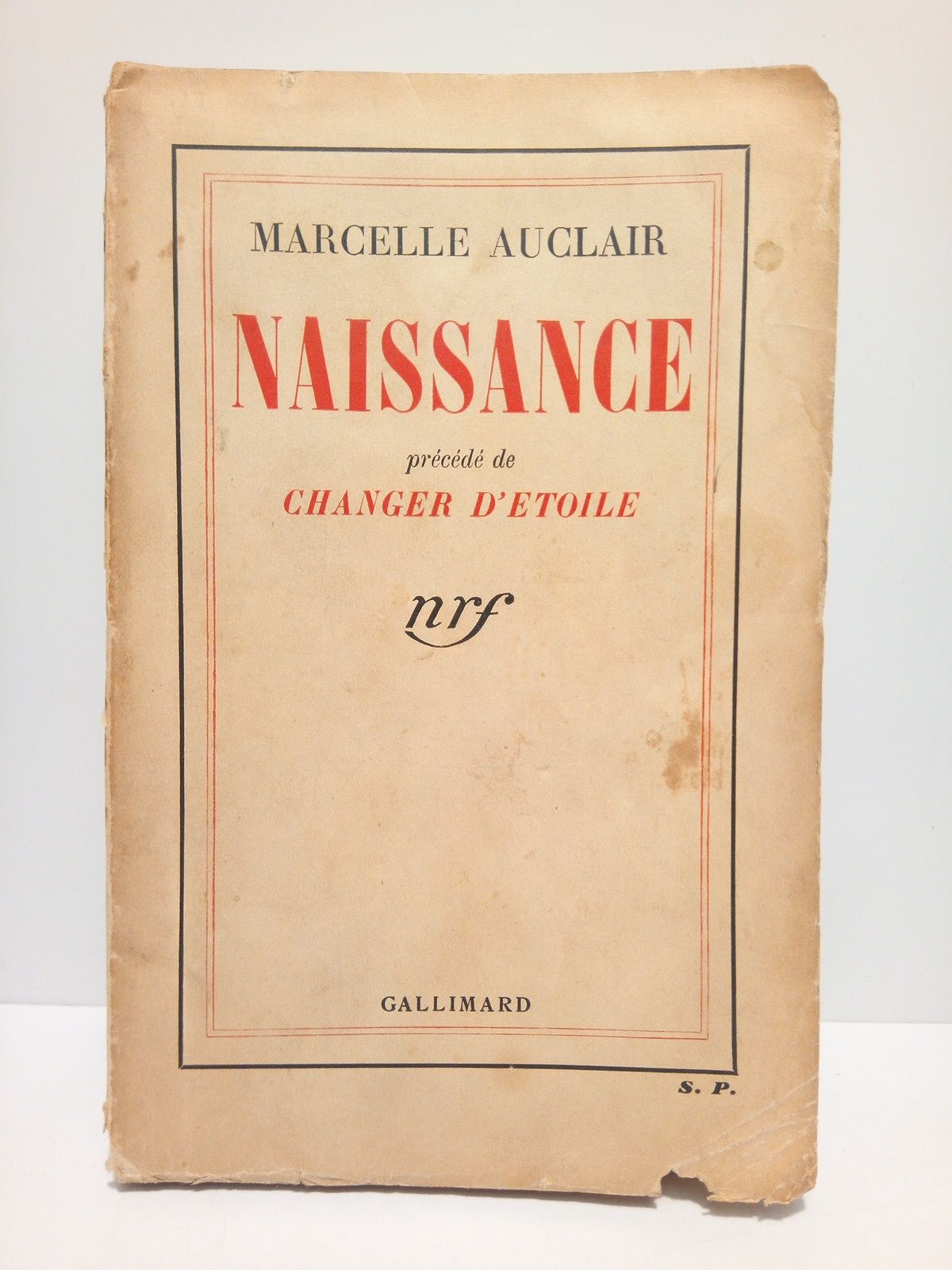 AUCLAIR, Marcelle - NAISSANCE prcd de CHANGER D'ETOILE
