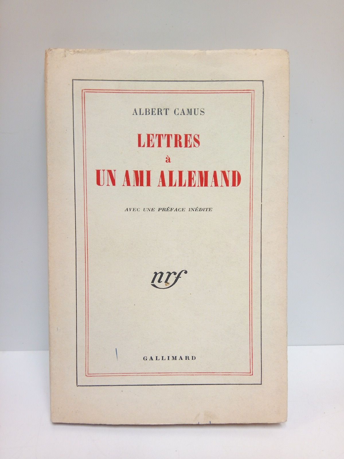 CAMUS, Albert - Lettres  un ami allemand