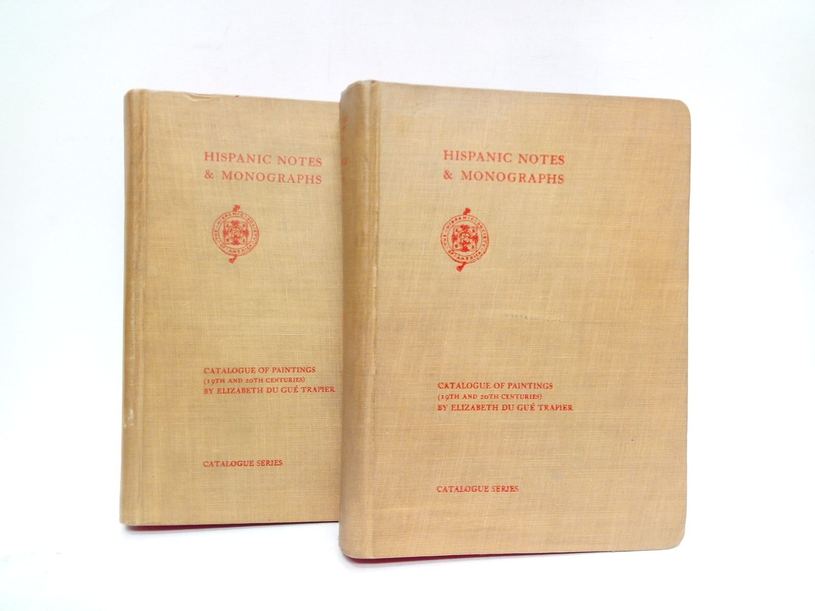 GUE TRAPIER, Elizabeth du - Catalogue of Paintings (19 th. and 20 th. centuries) in the Collection of The Hispanic Society of America. (In two volumes with 342 illustrations)