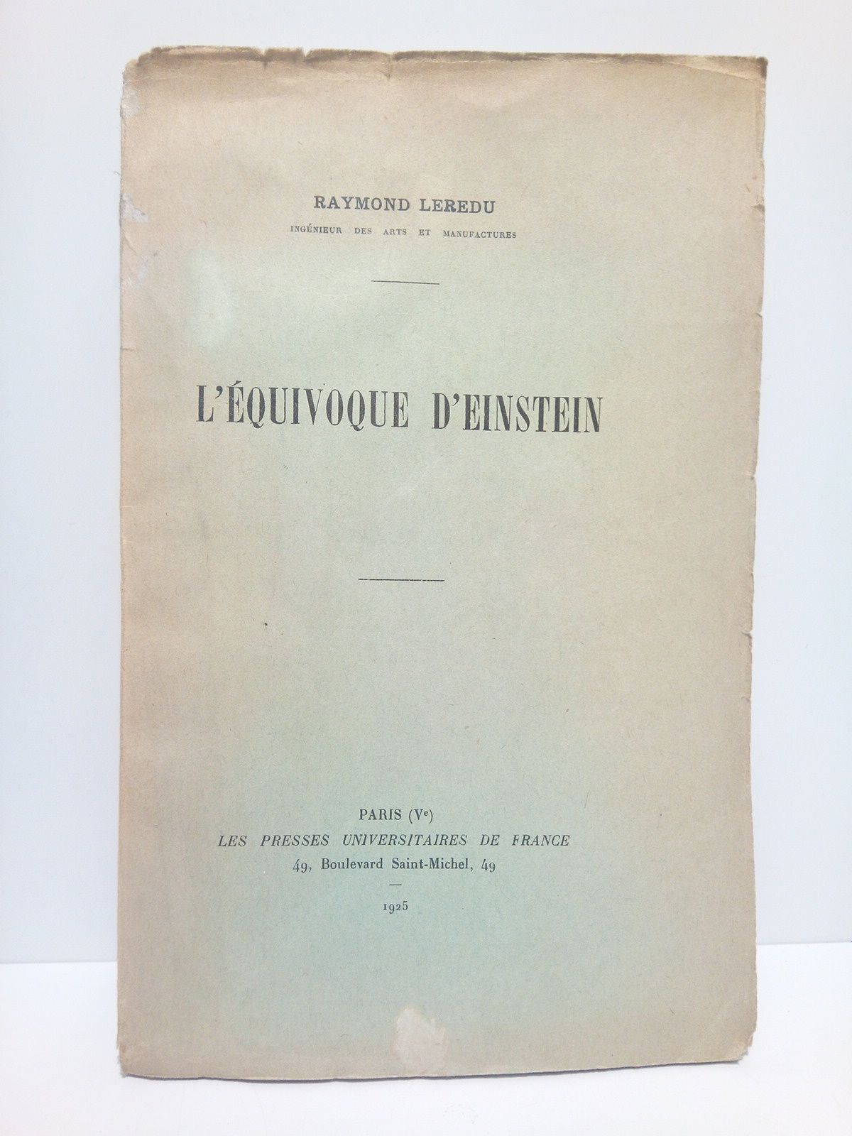 LEREDU, Raymond - L'quivoque d'Einstein