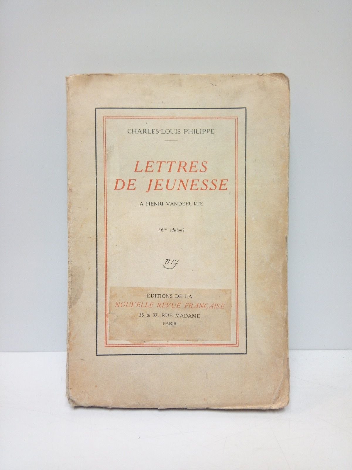 PHILIPPE, Charles-Louis - Lettres de Jeunesse a Henri Vandeputte