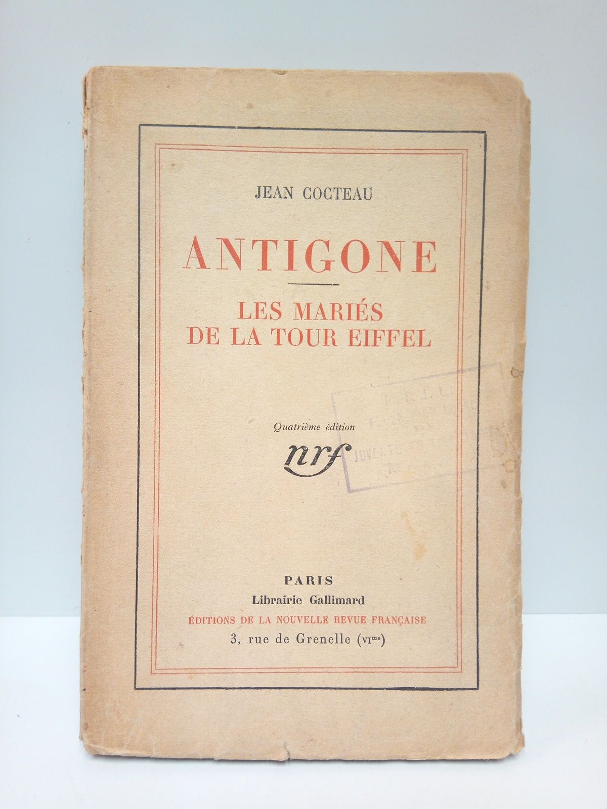 COCTEAU, Jean - Antigone. Les Martis de la Tour Eiffel