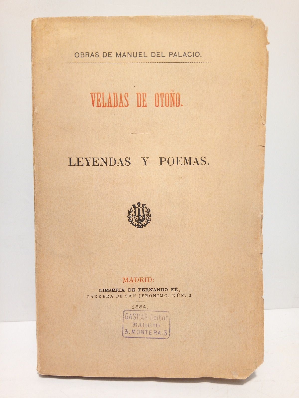 PALACIO, Manuel del - Veladas de otoo (Leyendas y poemas)