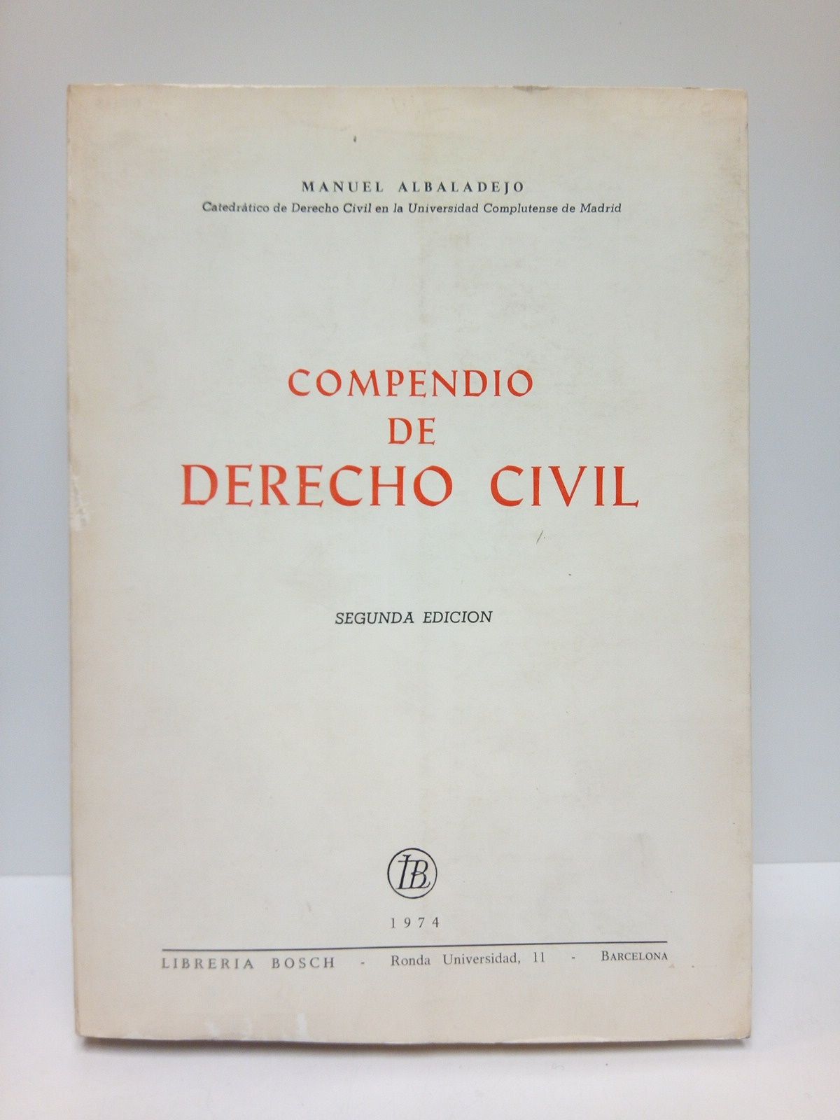 ALBADALEJO, Manuel - Compendio de Derecho Civil