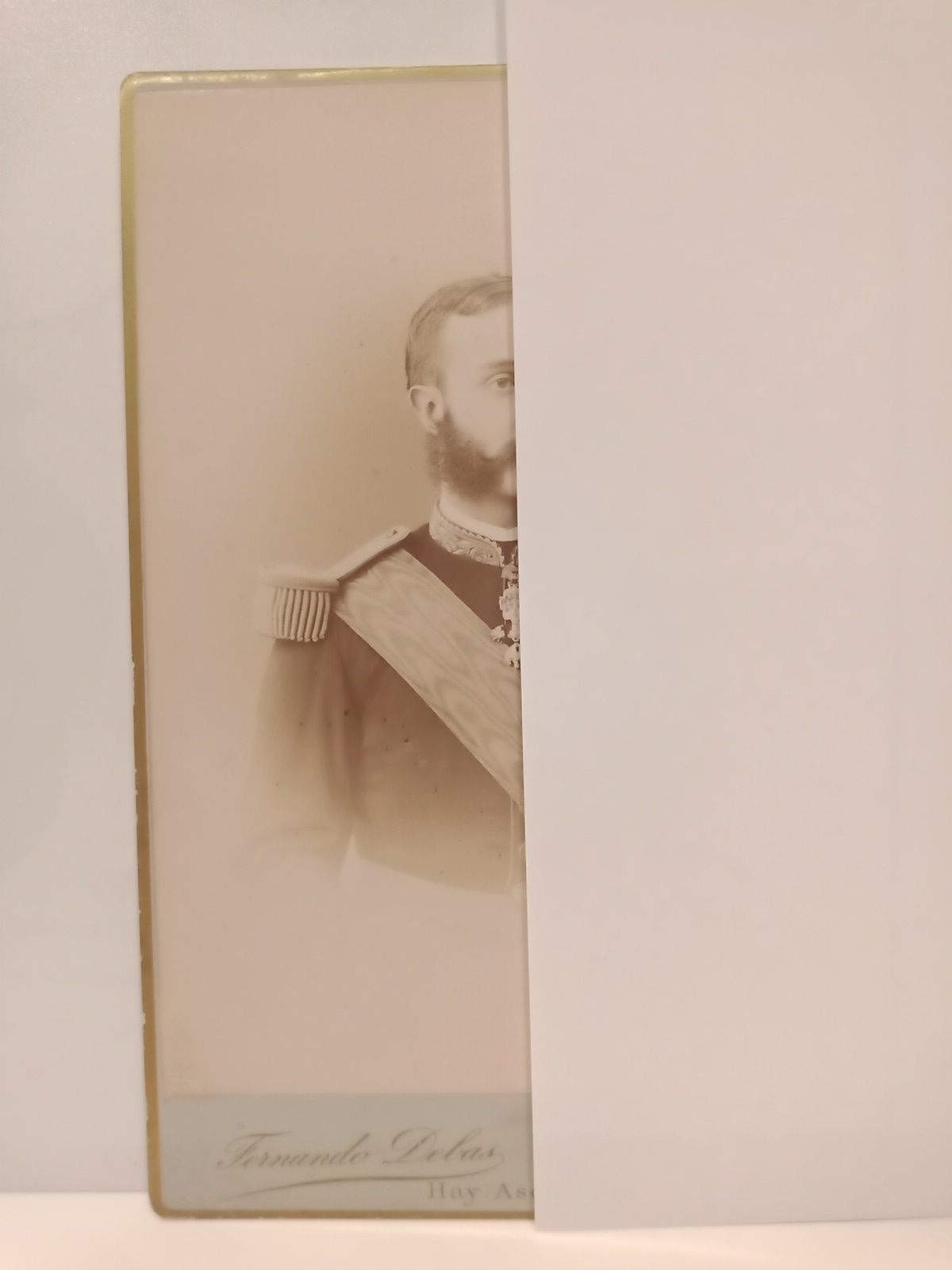 FOTOGRAFIA DEL REY ALFONSO XII - Retrato de S. M. el Rey Alfonso XII de busto prolongado