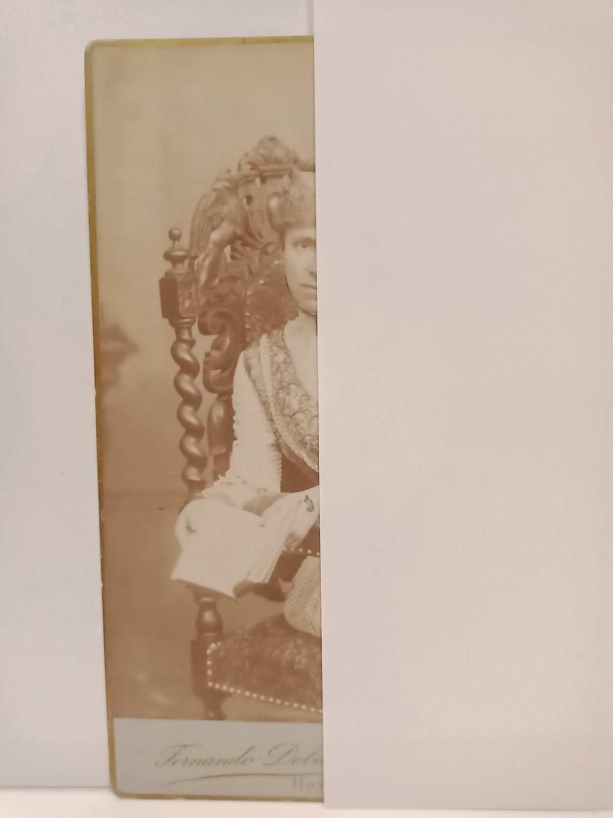 FOTOGRAFIA DE LA REINA MARIA CRISTINA - Retrato de S. M. la Reina Mara Cristina, segunda esposa de alfonso XII, de tres cuartos