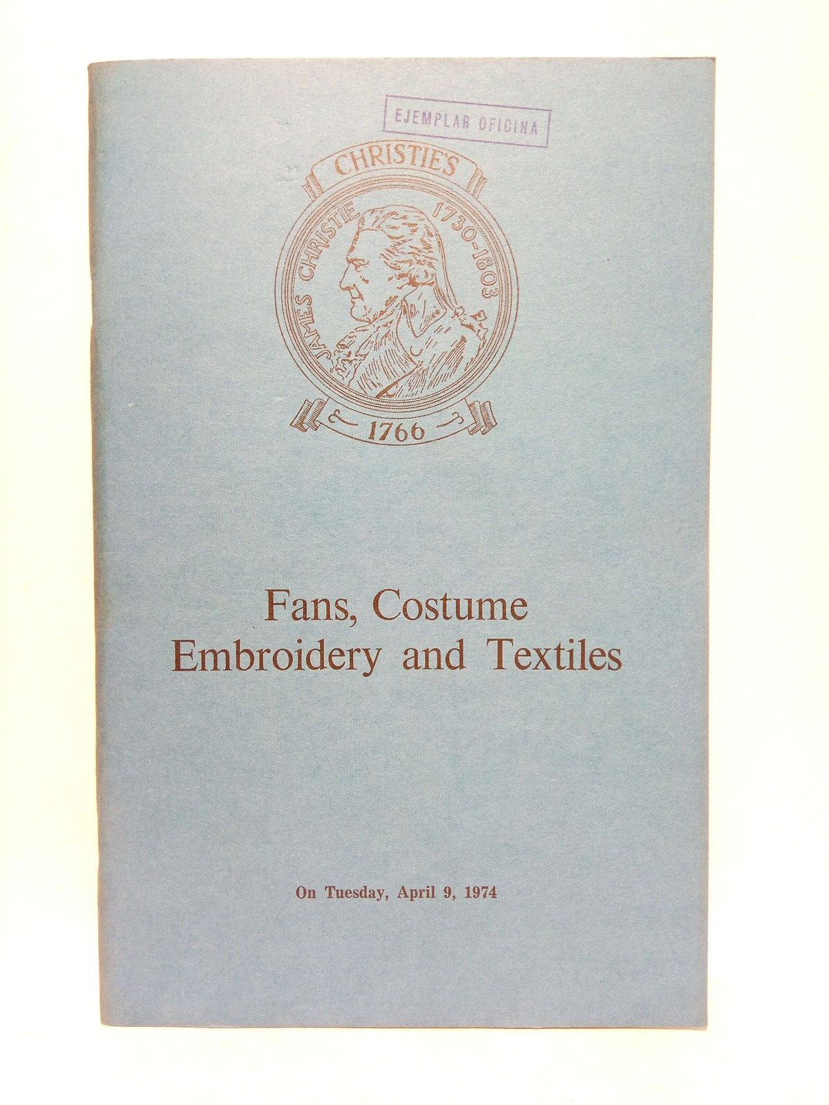 CHRISTIE, MANSON & WOODS LTD. - Fans, Costume, Embroidery and Textiles. (Auction on April 9, 1974)