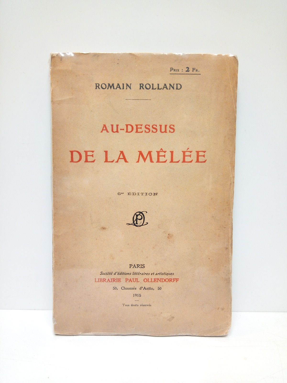 ROLLAND, Romain - Au-dessus de la Mle