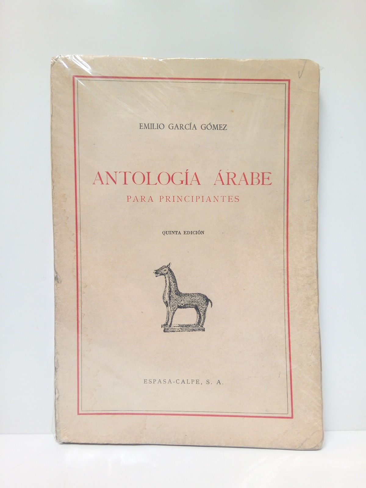 GARCIA GOMEZ, Emilio - Madrid: Espasa-Calpe, 1969.-  162 p., [1 h.]; 4 (24,2 cm.); Cartulina Ed..-  Las cubiertas algo fatigadas.*