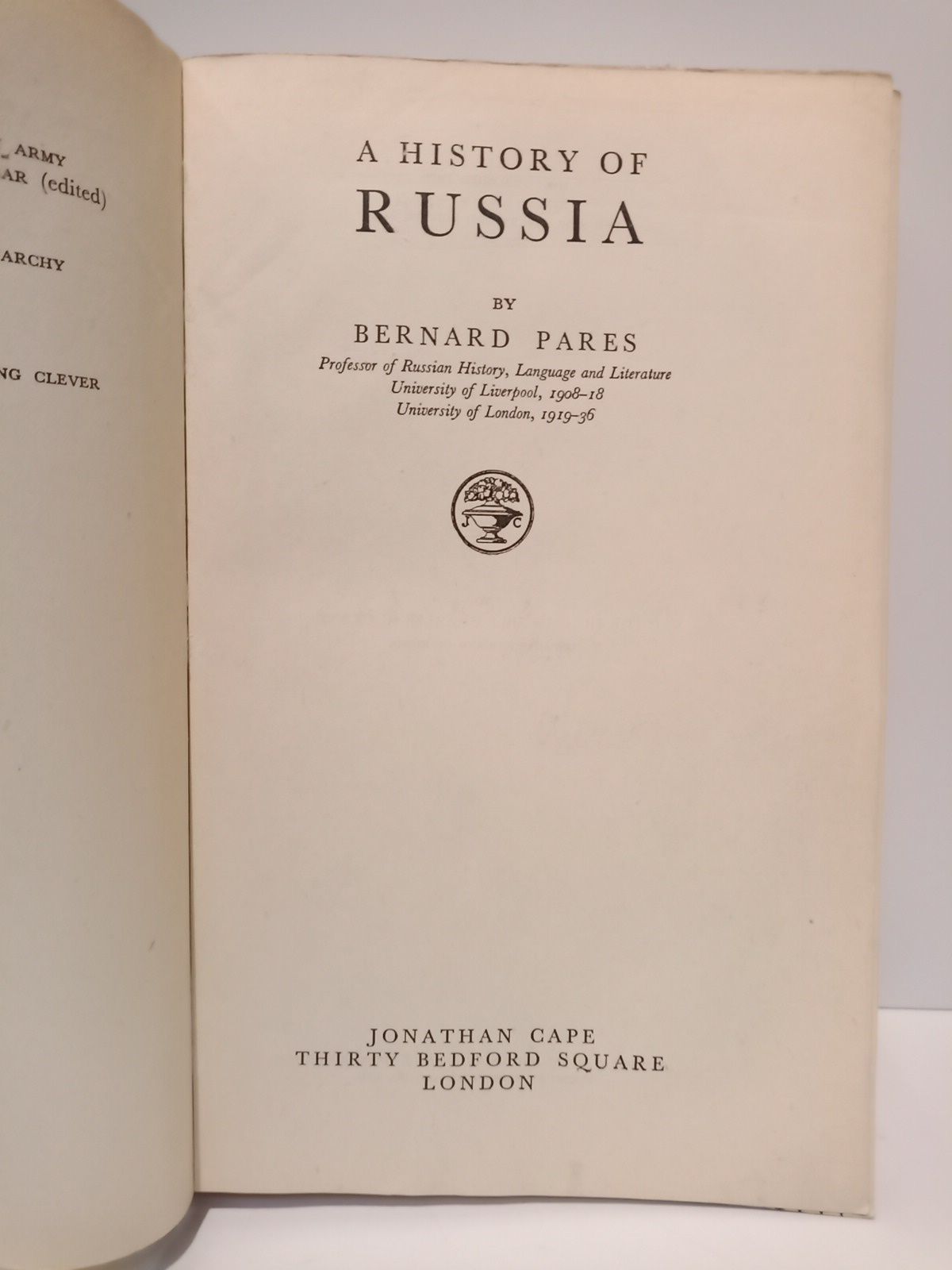 PARES, Bernard - A history of Russia