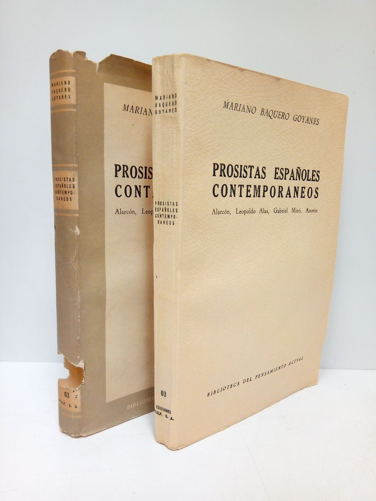 BAQUERO GOYANES, Mariano - Prosistas espaoles contemporneos: Alarcn, Leopoldo Alas, Gabriel Mir, Azorn