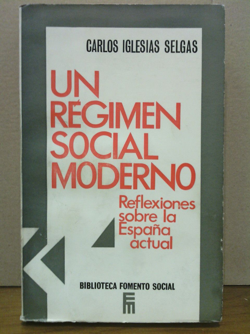 IGLESIAS SELGAS, Carlos - Un rgimen social moderno: Reflexiones sobre la Espaa actual