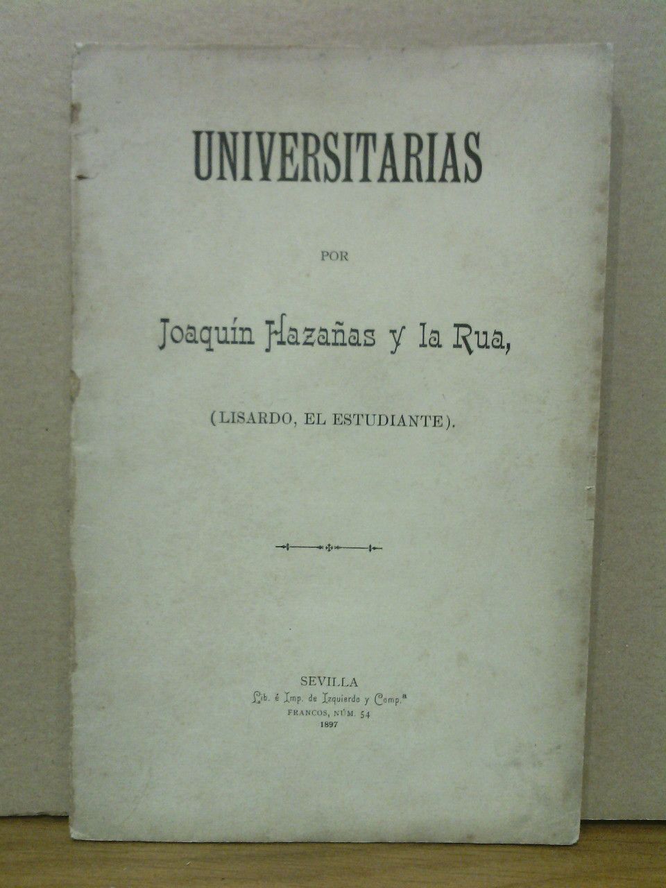 HAZAAS Y LA RUA, Joaqun (seud. 