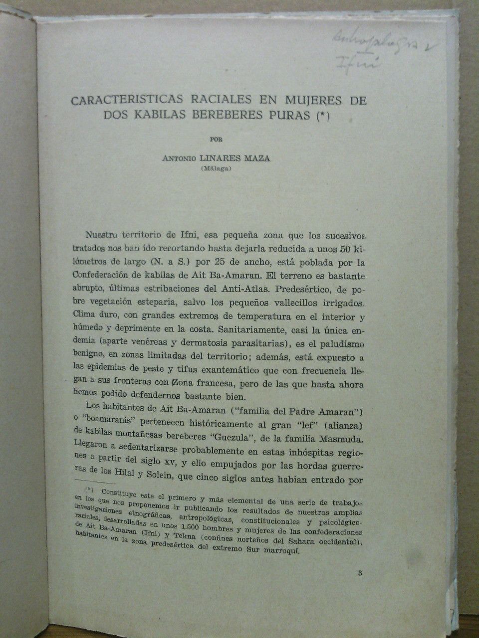 LINARES MAZA, Antonio - Caractersticas raciales en mujeres de dos kabilas bereberes puras