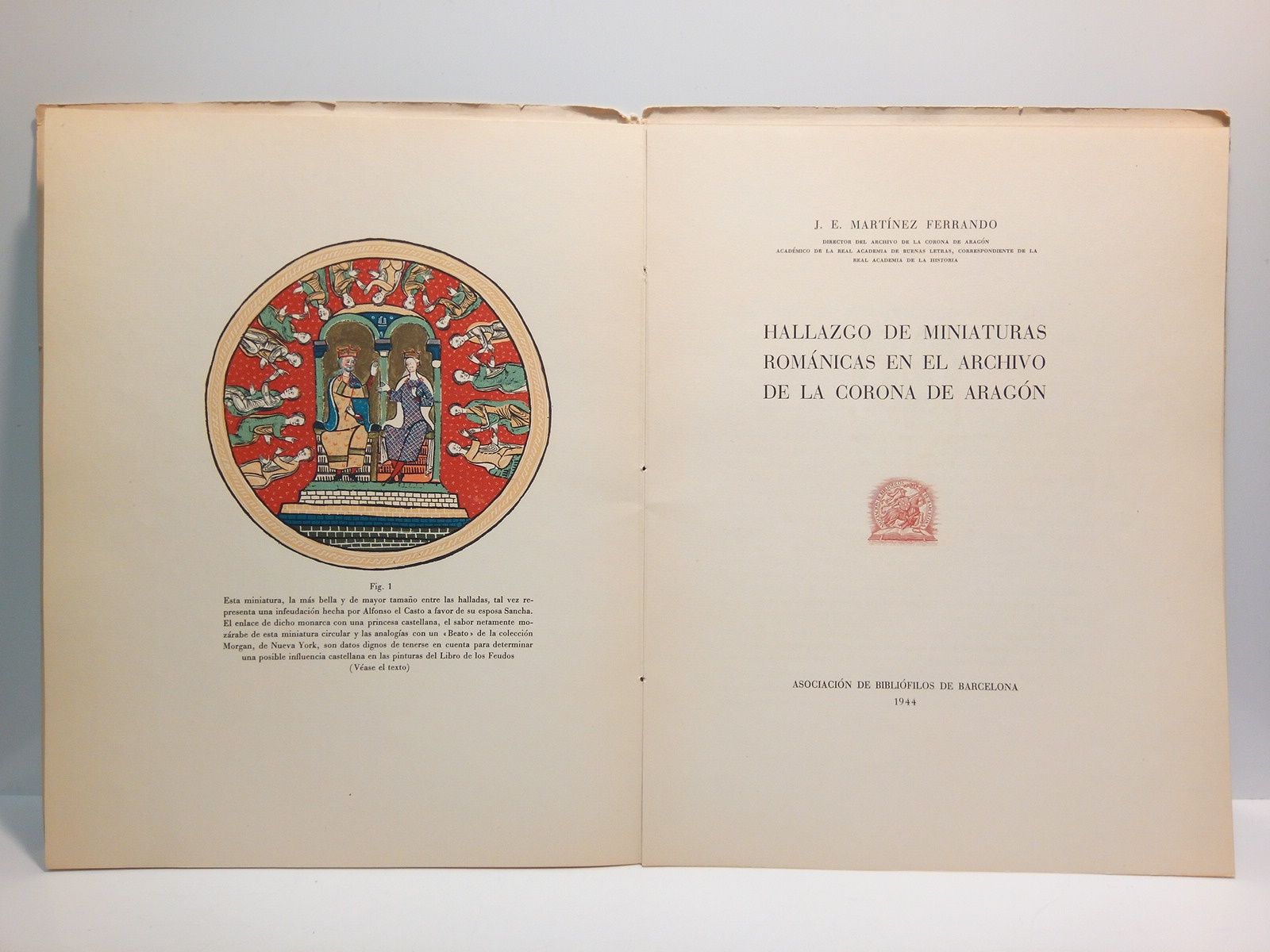 MARTINEZ FERRANDO, J. E. - Hallazgo de miniaturas romnicas en el Archivo de la Corona de Aragn