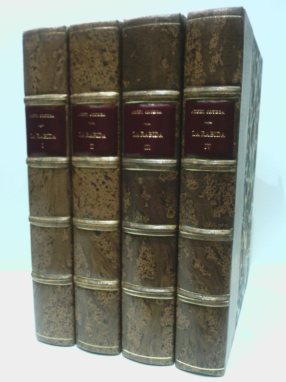ORTEGA, P.  Angel, O.F.M. - LA RABIDA. Historia documental crtica. [4 Vols.]. I.: Epocas legendario-tradicional e histrica antigua. II. y III.: Epoca Colombina. 1. La Rbida, Coln y el Descubrimiento de Amrica 1485 - 1506; 2. La Rabida, Coln y los marionos del Tinto-Odiel en el Descubrimiento de Amrica. IV.: Epoca moderna. Desde el Descubrimiento de Amrica hasta nuestros das