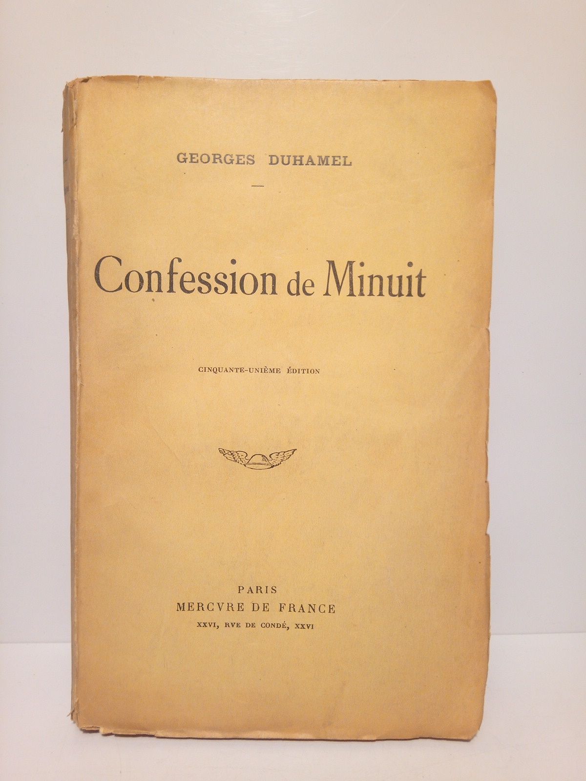 DUHAMEL, Georges - Confession de Minuit