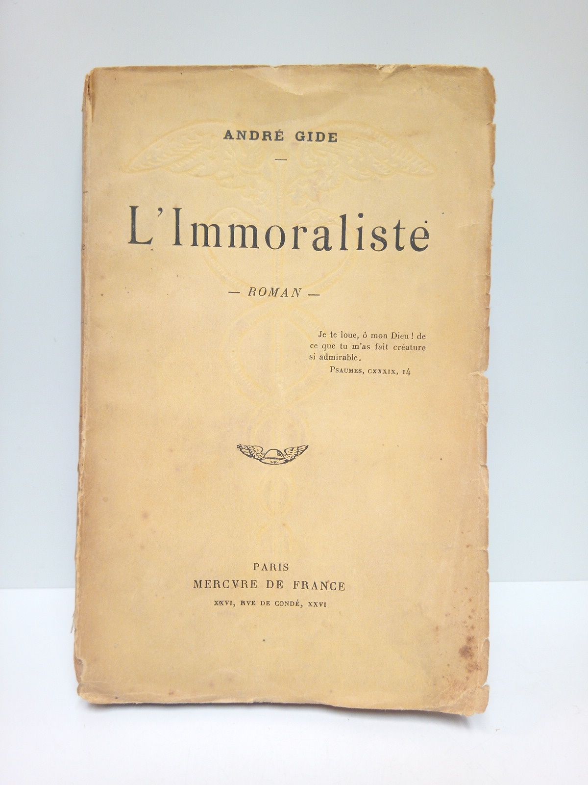 GIDE, Andr - L'Immmoraliste (roman)