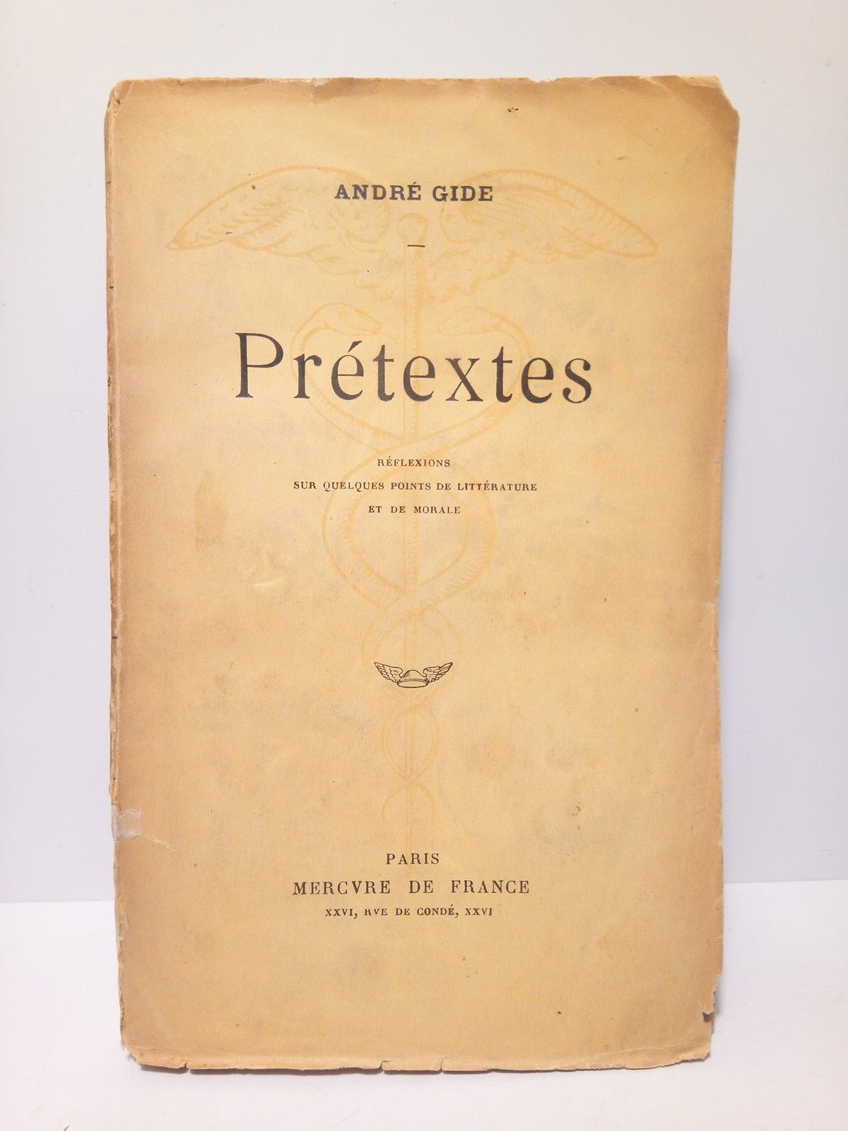 GIDE, Andr - Prtextes: Rflexions sur quelques points de littrature et de morale