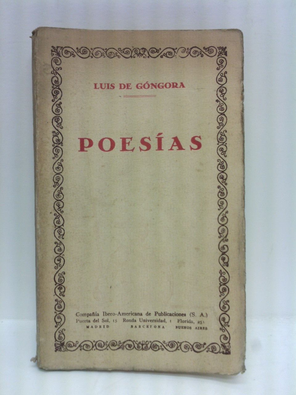 GONGORA, Luis de - Poesas /  Prlogo de Santiago Montoto de Sebas