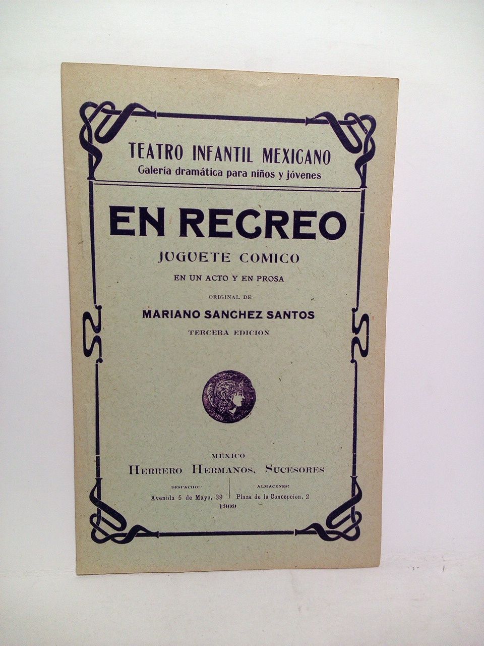 SANCHEZ SANTOS, Mariano - En recreo. (Juguete cmico en un acto y en prosa)