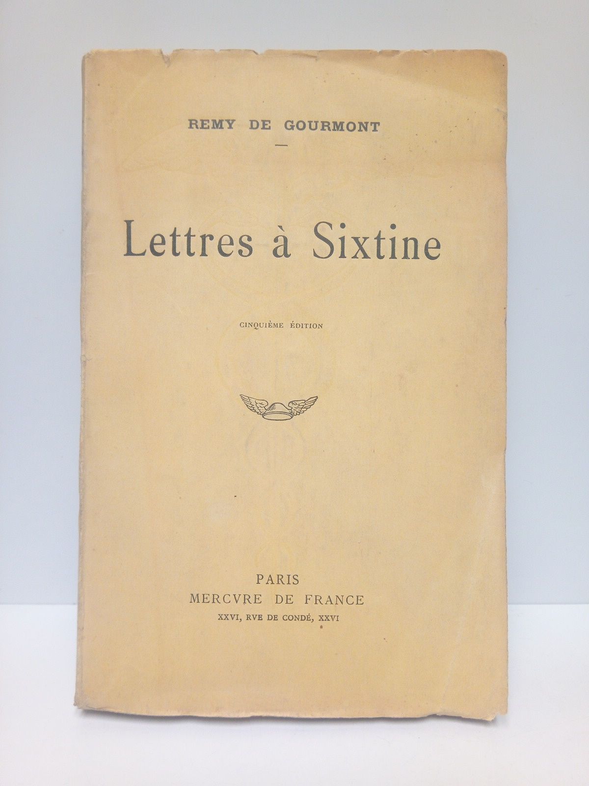 GOURMONT, Remy de - Lettres  Sixtine