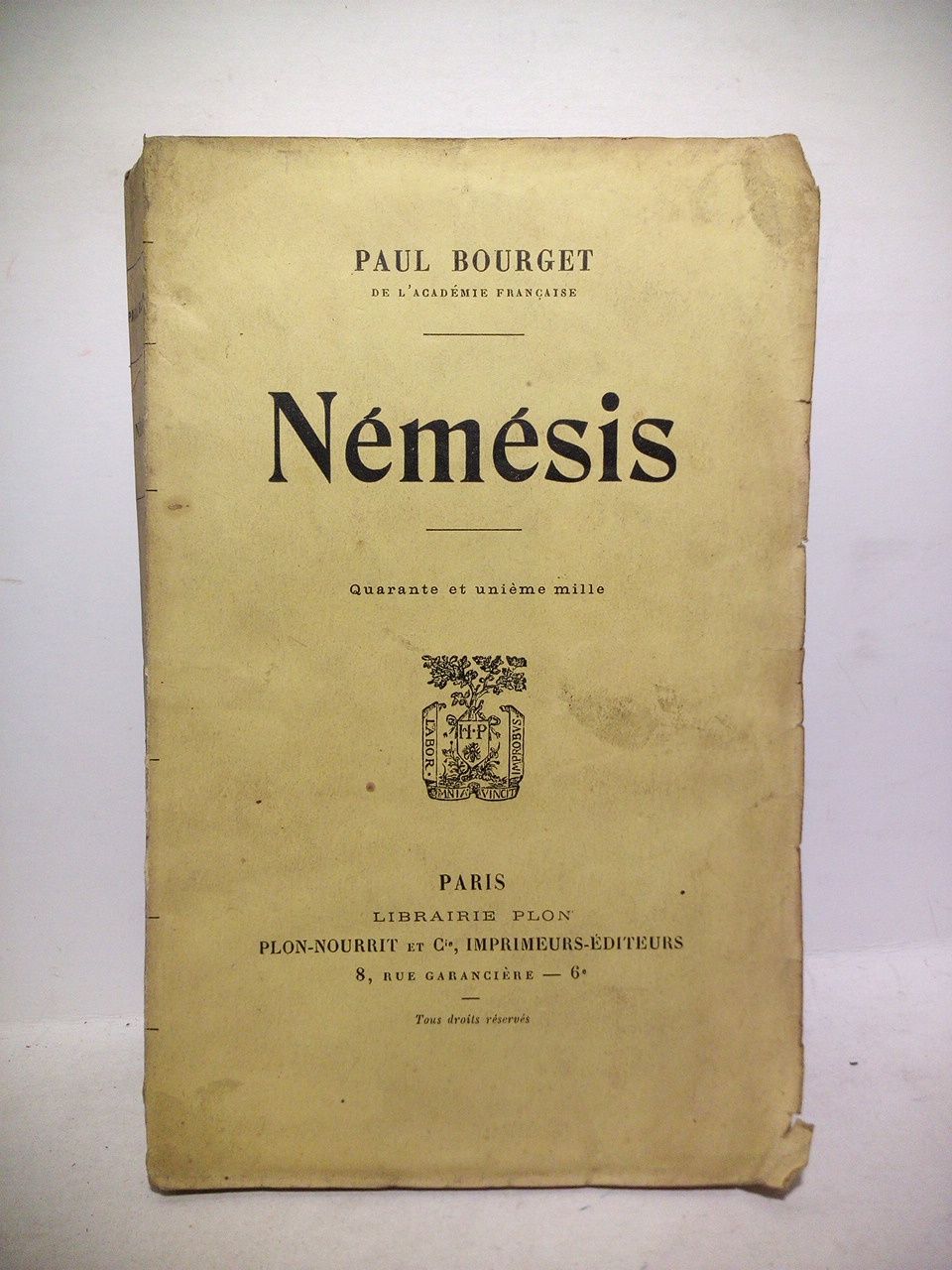 BOURGET, Paul - Nmsis