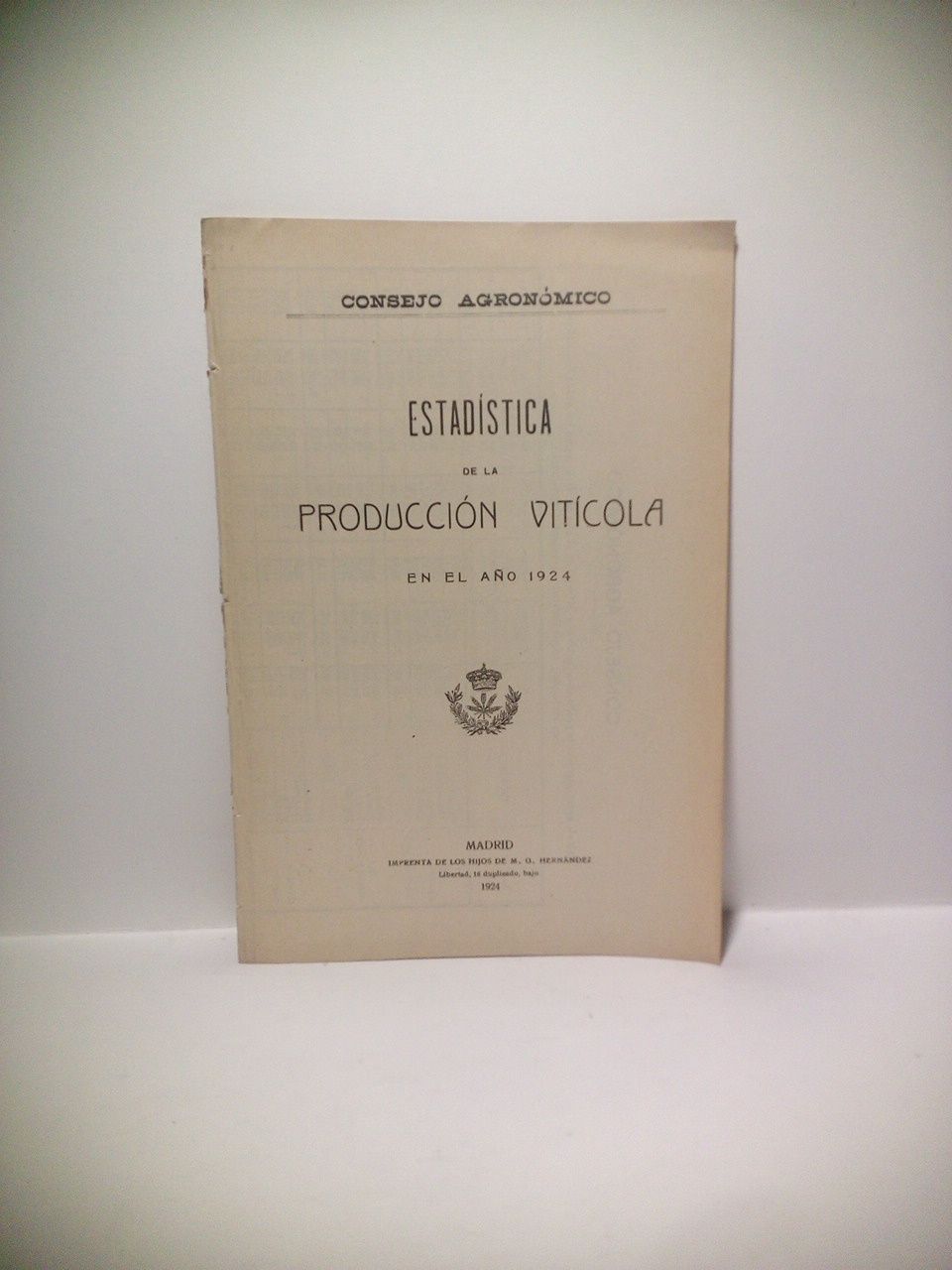 CONSEJO AGRONOMICO - Estadstica de la Produccin Vitcola en el ao 1924