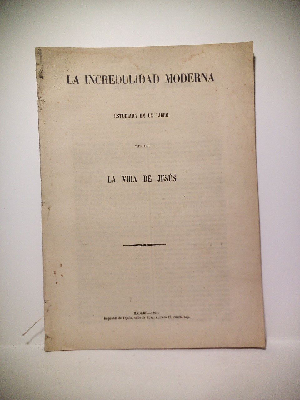 CIVILTA CATTOLICA - La Incredulidad Moderna estudiada en un libro titulado 