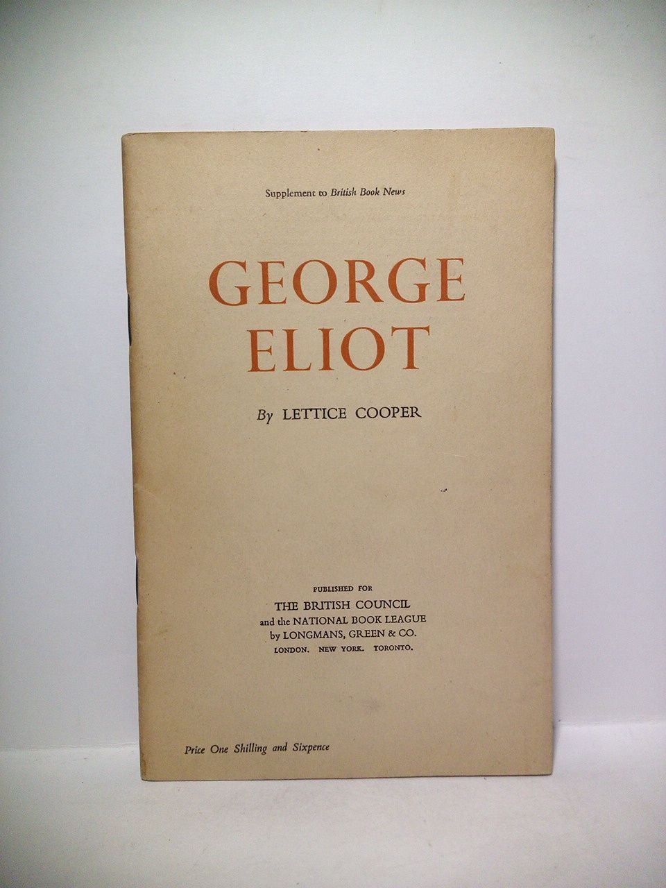 COOPER, Lettice - George Eliot