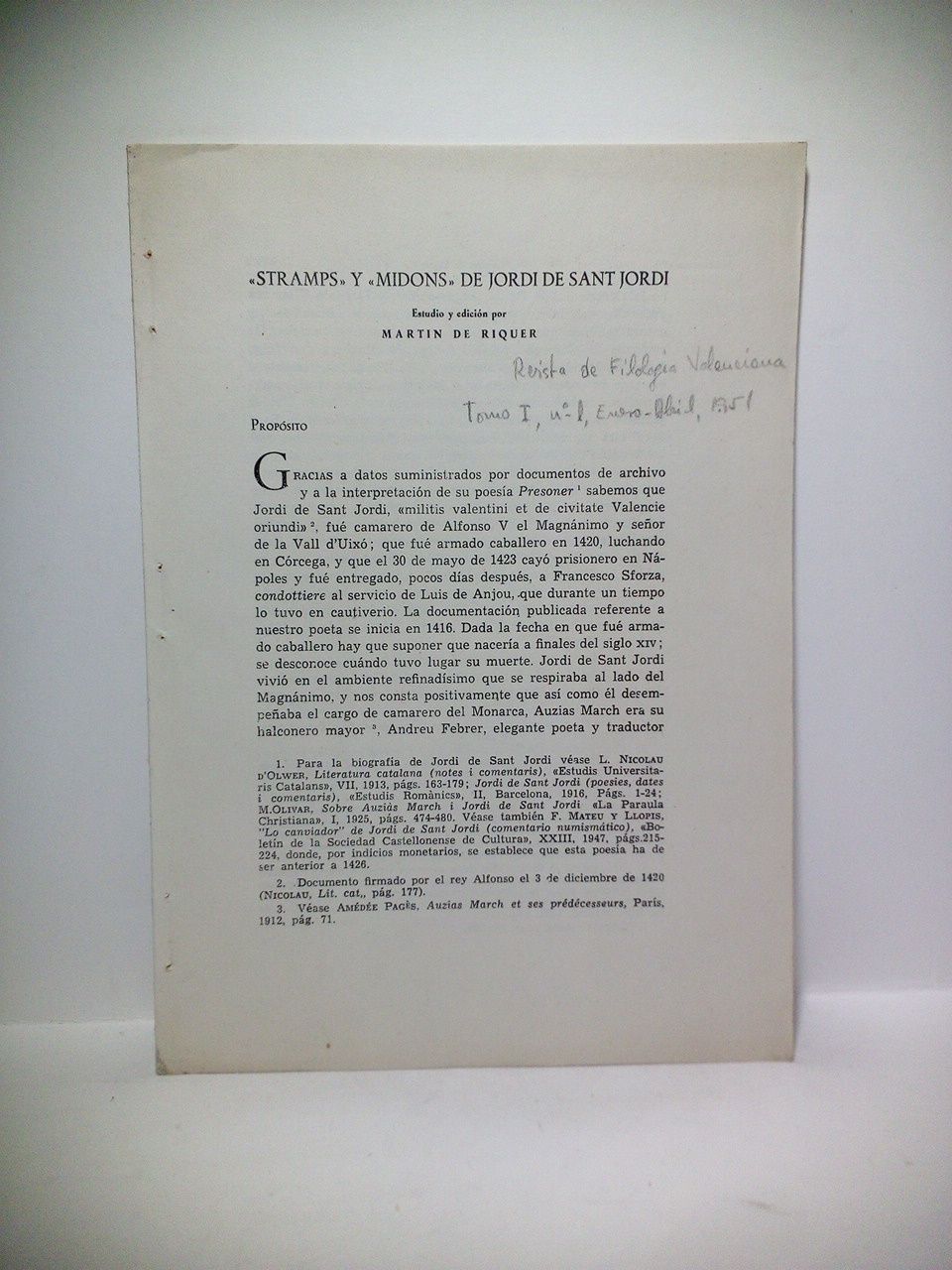 RIQUER, Martn de - 