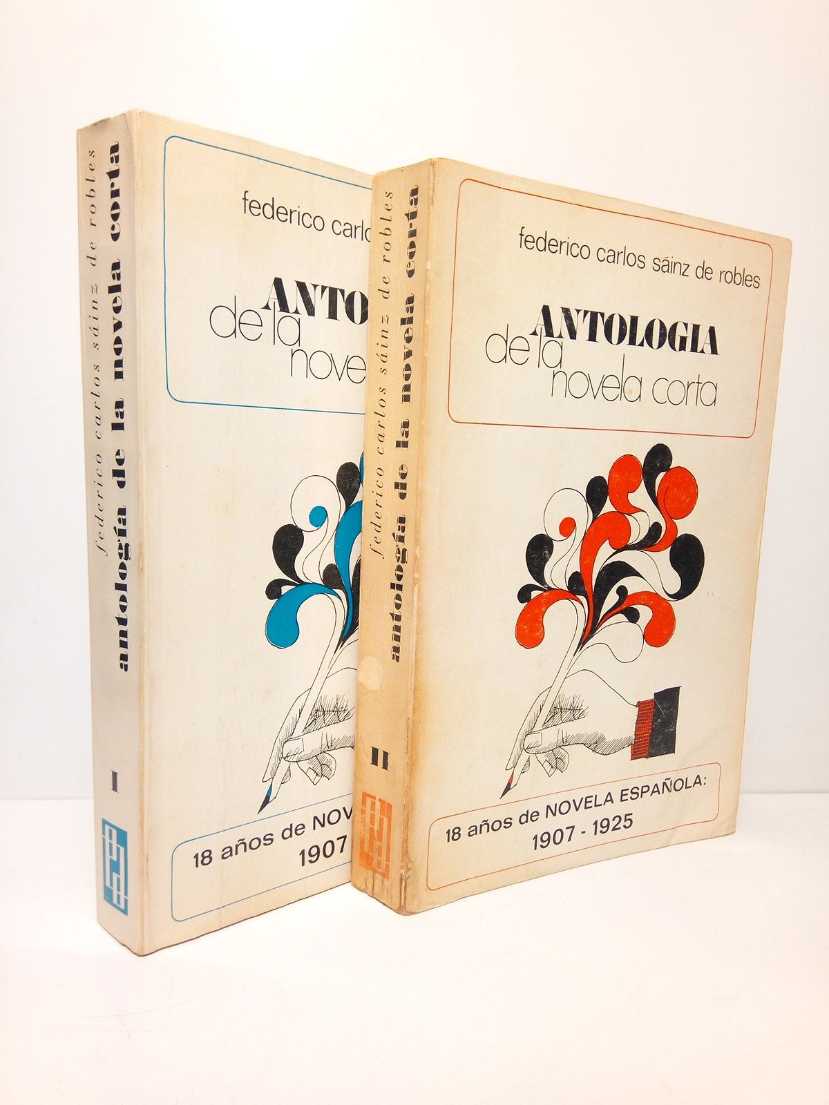SAINZ DE ROBLES, Federico Carlos (Varios Autores) - Antologa de la novela corta. [En cubierta] 18 aos de novela espaola: 1907-1925 [Selecciona Federico Carlos Sainz de Robles]