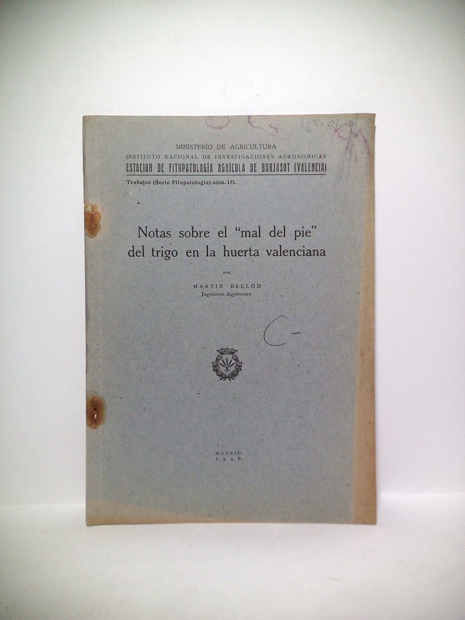 BELLOD, Martn - Notas sobre el 