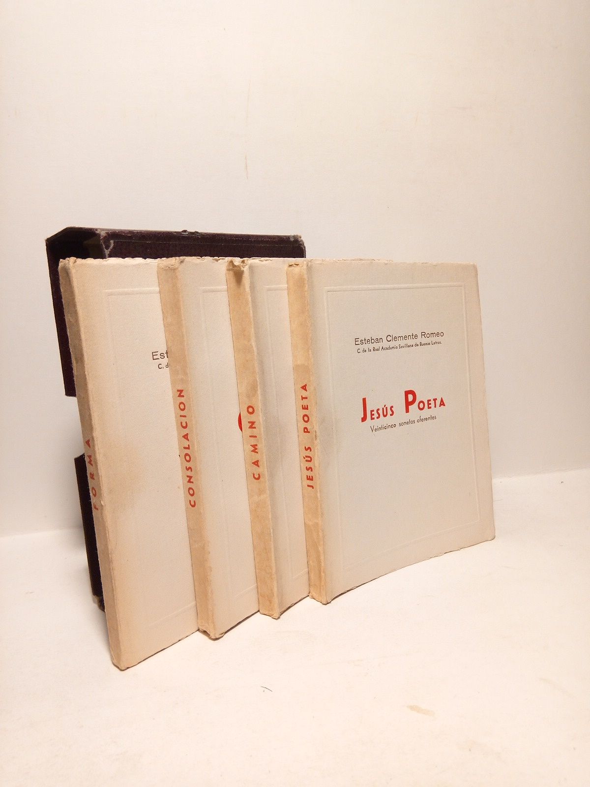 CLEMENTE ROMERO, Esteban - VERSOS DEL AMOR DE DIOS: [1] Jess Poeta (Veinticinco sonetos oferentes); [2] Camino (Veinticinco sonetos latruticos); [3] Consolacin (Veinticinco sonetos viadores); [4] Forma (Veinticinco sonetos eucarsticos). [4 VOLS.]
