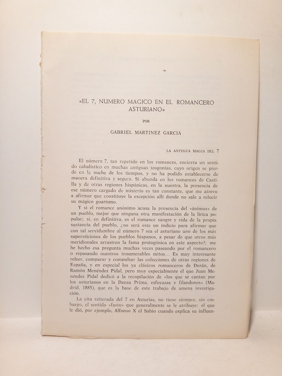 MARTINEZ GARCIA, Gabriel - El 7, nmero mgico en el romancero asturiano