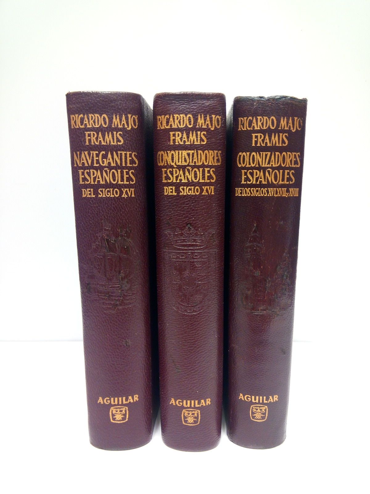 MAJO FRAMIS, R. - Vidas de los Navegantes, Conquistadores y Colonizadores Espaoles de los siglos XVI, XVII y XVIII.: Tomo I. NAVEGANTES; Tomo II. CONQUISTADORES; Tomo III. COLONIZADORES Y FUNDADORES EN INDIAS