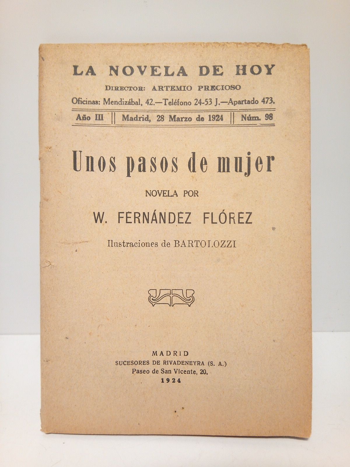 FERNANDEZ FLOREZ, W. (Wenceslao) - Unos pasos de mujer (Novela) /  Ilustraciones de Bartolozzi