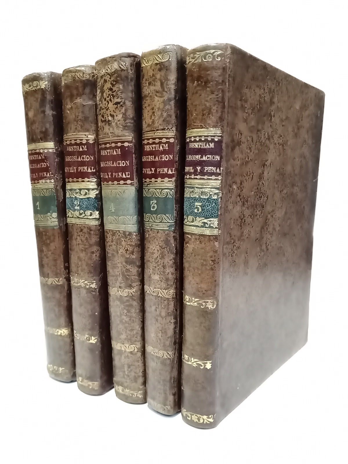 BENTHAM, Jeremías (Extractada por Esteban Dumont, traducida por Ramón Salas) - Tratados de Legislación Civil y Penal / Obra extractada de los manuscritos del Señor Jeremías Bentham, jurisconsulto inglés, por Esteban Dumont, miembro del Consejo Representativo de Ginebra, y traducida al castellano, con comentarios, por Ramón Salas, ciudadano español, y Doctor de Salamanca. Con arreglo á la segunda edición revista, corregida y aumentada