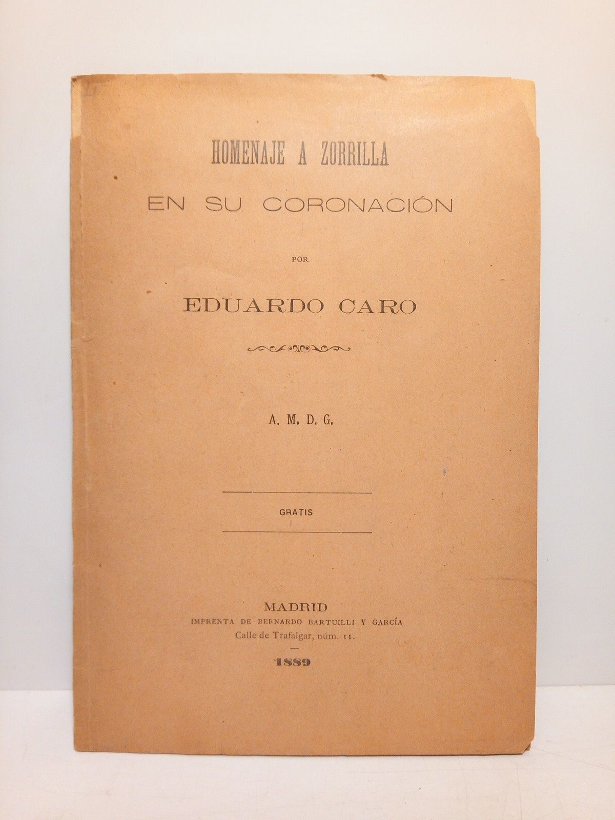 CARO, Eduardo - Homenaje a Zorrilla en su Coronacin