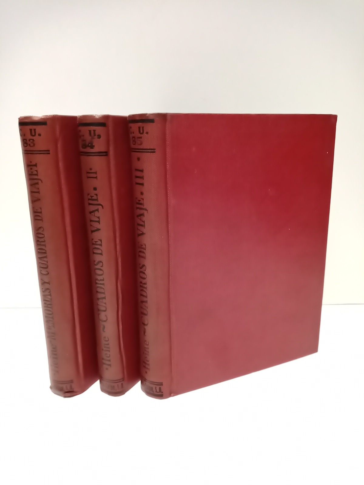 HEINE, Enrique - Memorias [en 1 vol.] y cuadros de viaje [en 7 vols.] /  Traduc. por Manuel Pedroso