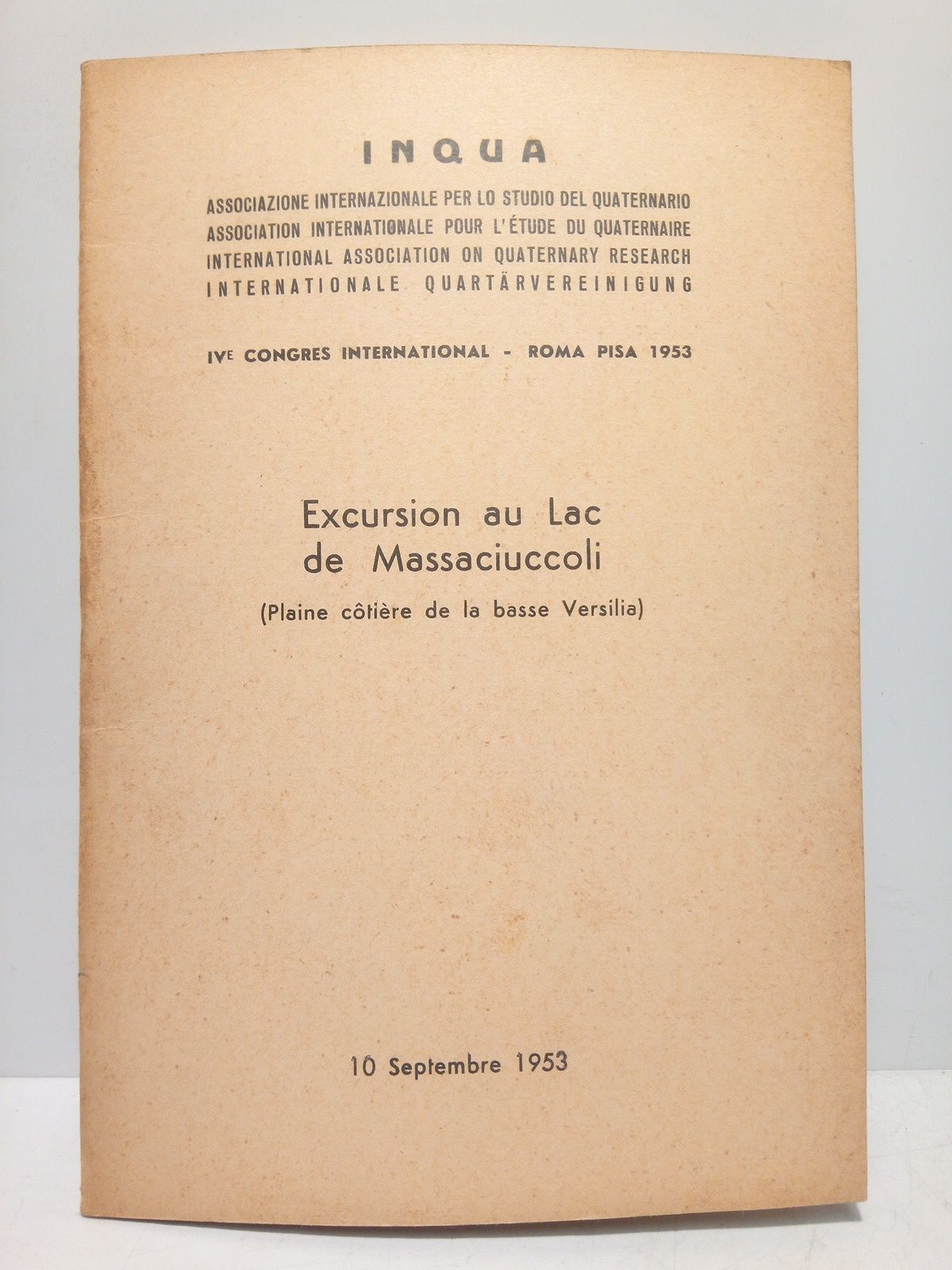 BLANC, A. C.; F. Settepassi; E. Tongiorgi - EExcursion au Lac de Massaciuccoli (Plaine ctire de la basse Versilia)